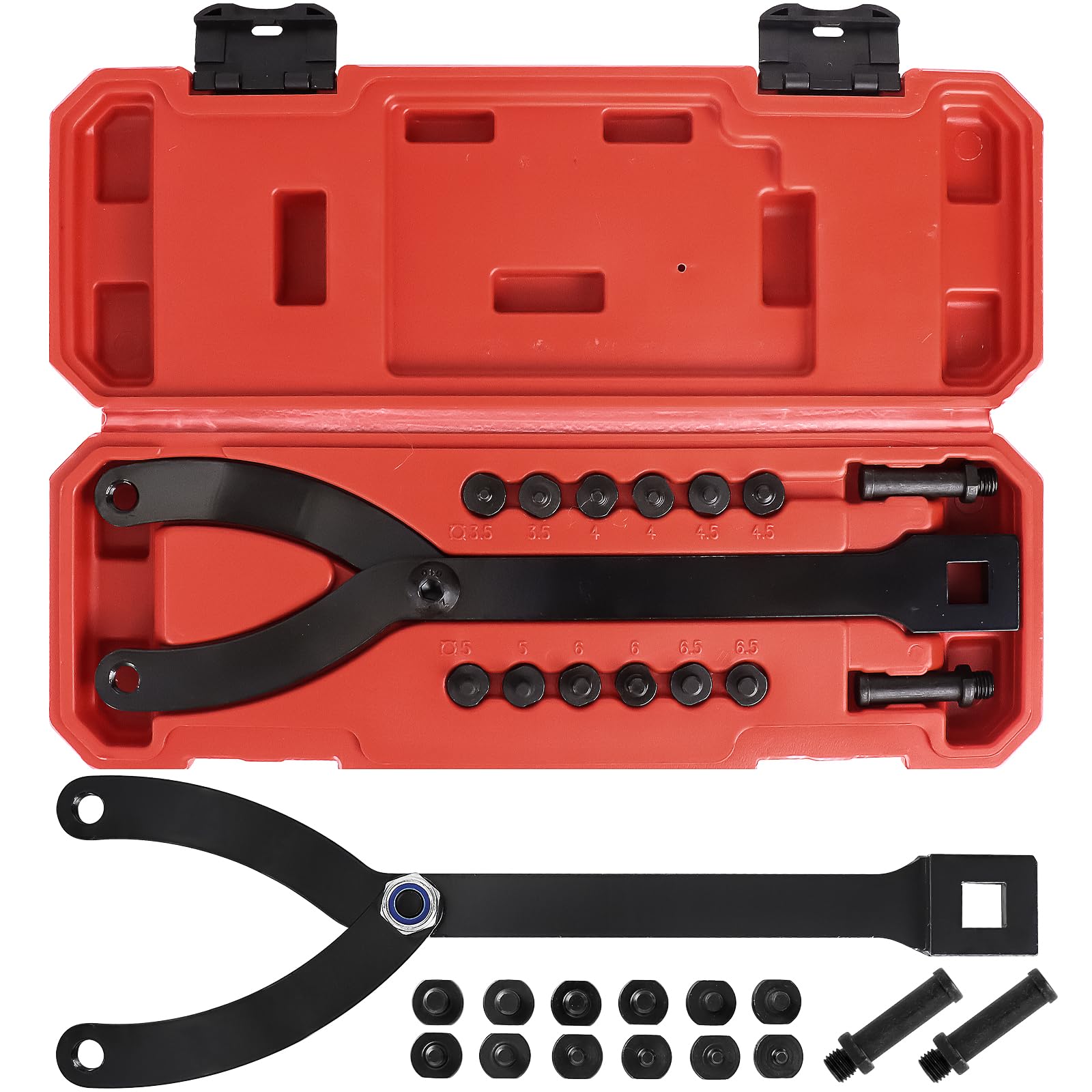 ASMIZ Variable Pin Spanner Wrench Set, 15 Pcs Adjustable Wrench Kit