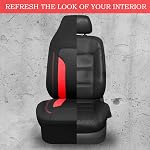 CAR PASS CAR-Grand Universal 3D Air Mesh-100% Breathable Sporty High Back Car Seat Covers Front Seat Only Buncket Airbag Compatible Fit 90% Automotive SUV Truck Saden Cute Women(Two Front, Black Red)