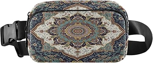 Miniatura 30 de Riñonera con patrón de lunares rojos y blancos para mujeres y hombres, cangurera pequeña, bolsa cruzada para exteriores, senderismo, correr, viajes,