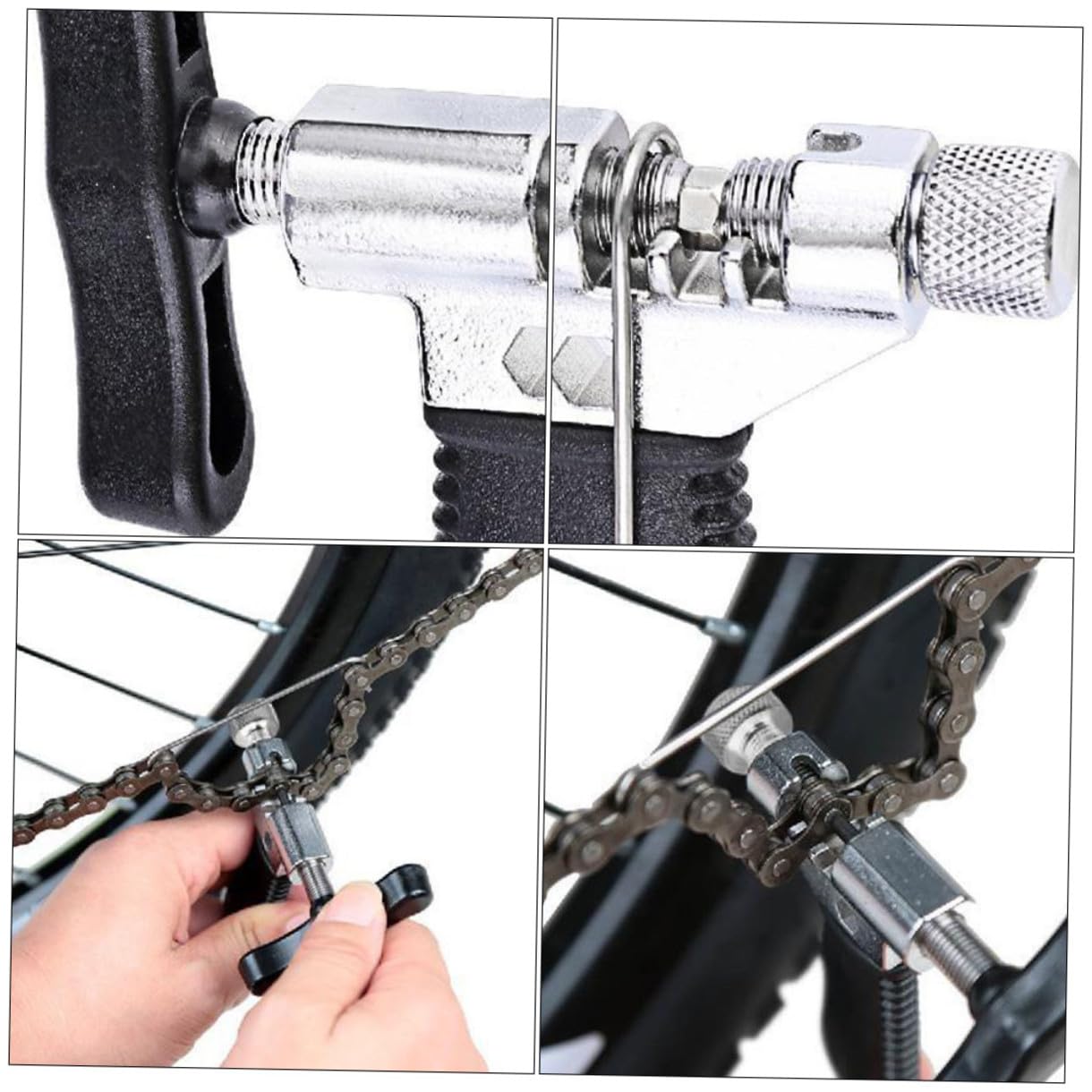KOMBIUDA Extractor Cadena Alicates Eslabones Bicicleta Herramienta Extraer Cadena Kit Reparación Bicicleta