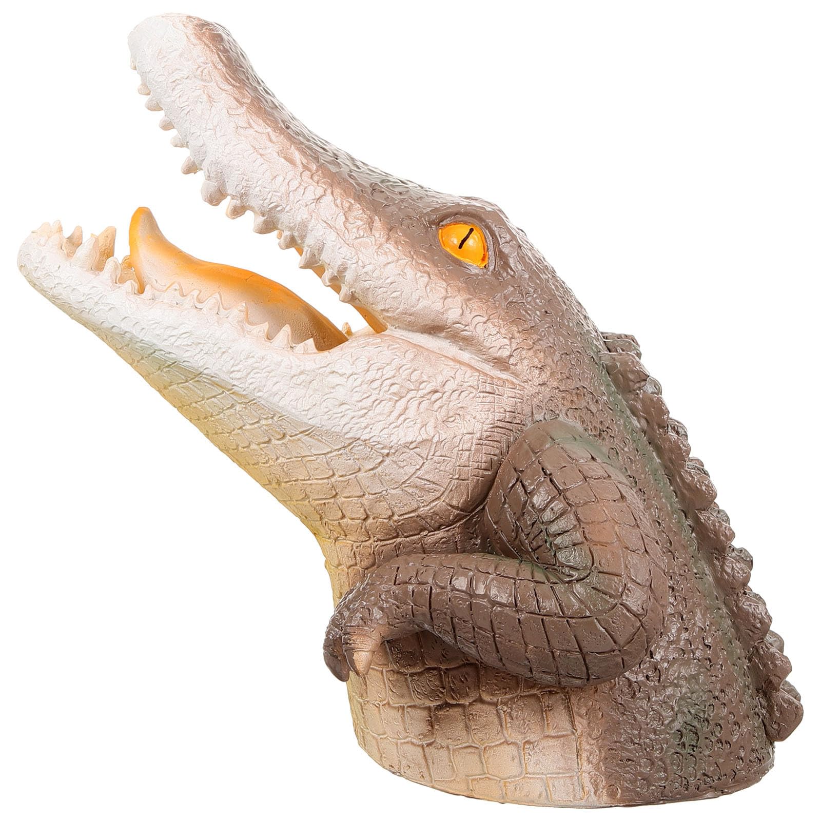 Tête de crocodile flottante pour piscine et décor de jardin