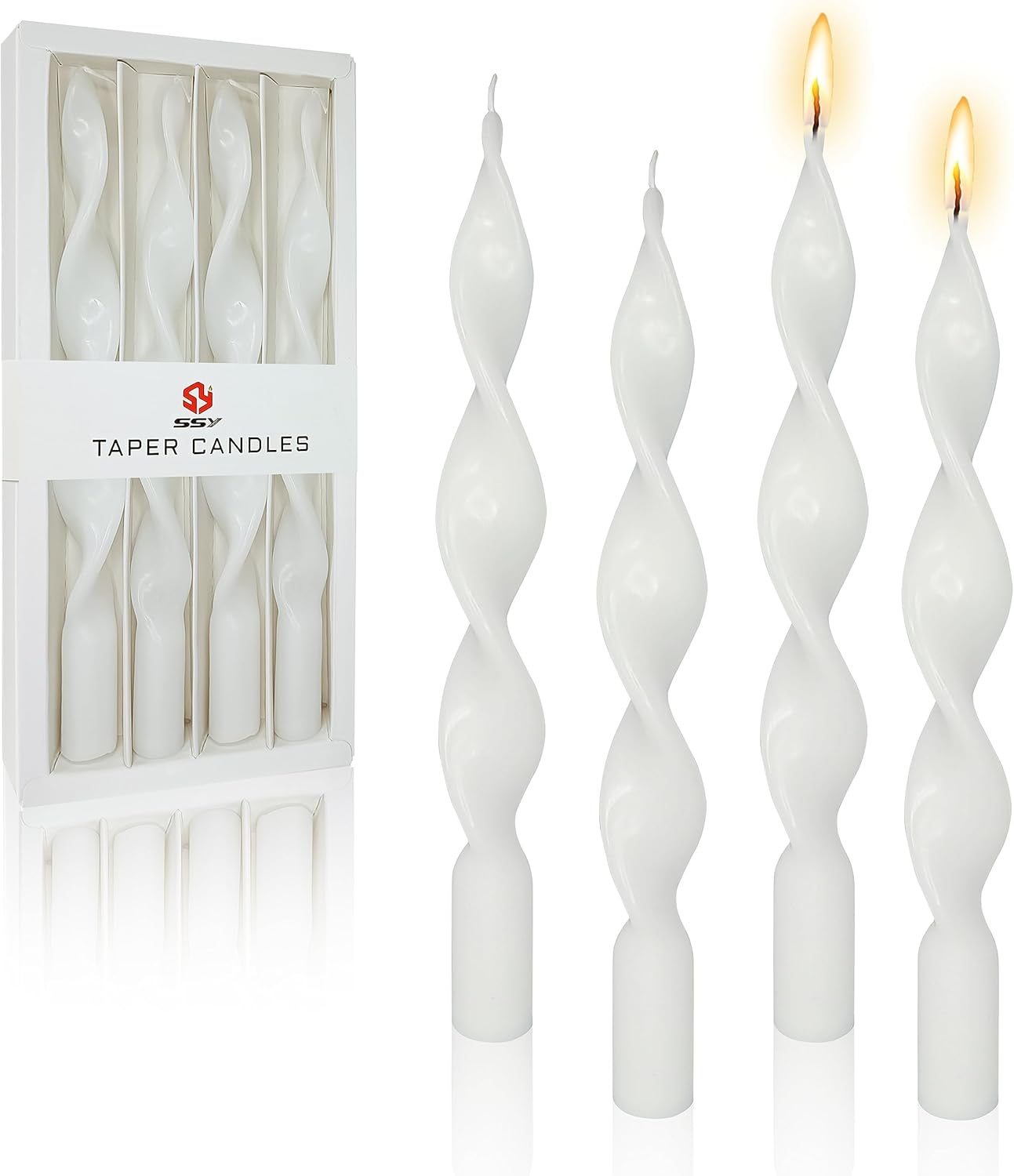 10 Inches Spiral Taper Candles Colorful Twisted Candle