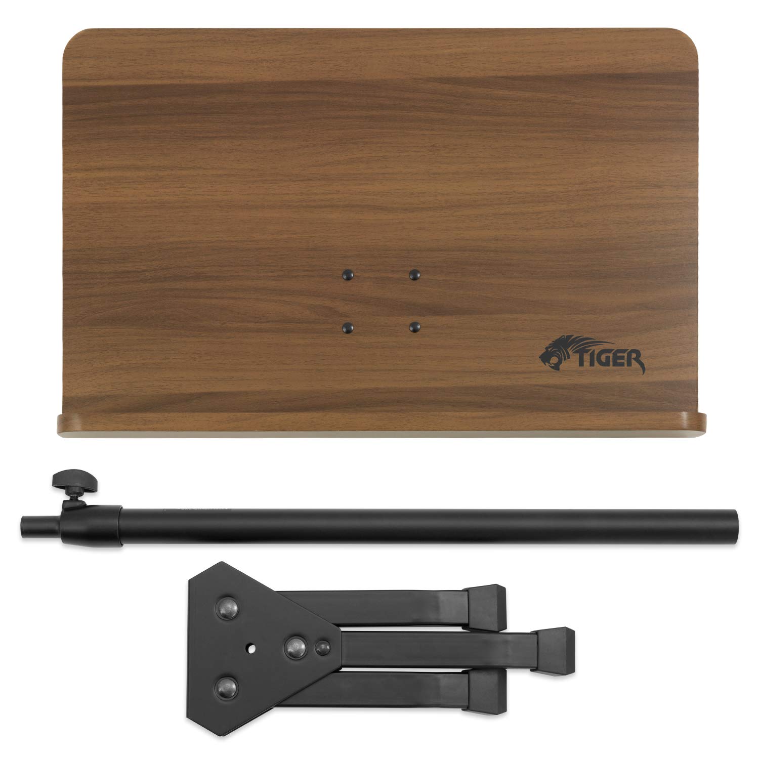 TIGER MUS35-PRO Pupitre d'orchestre en bois avec base métal robuste professionnelle