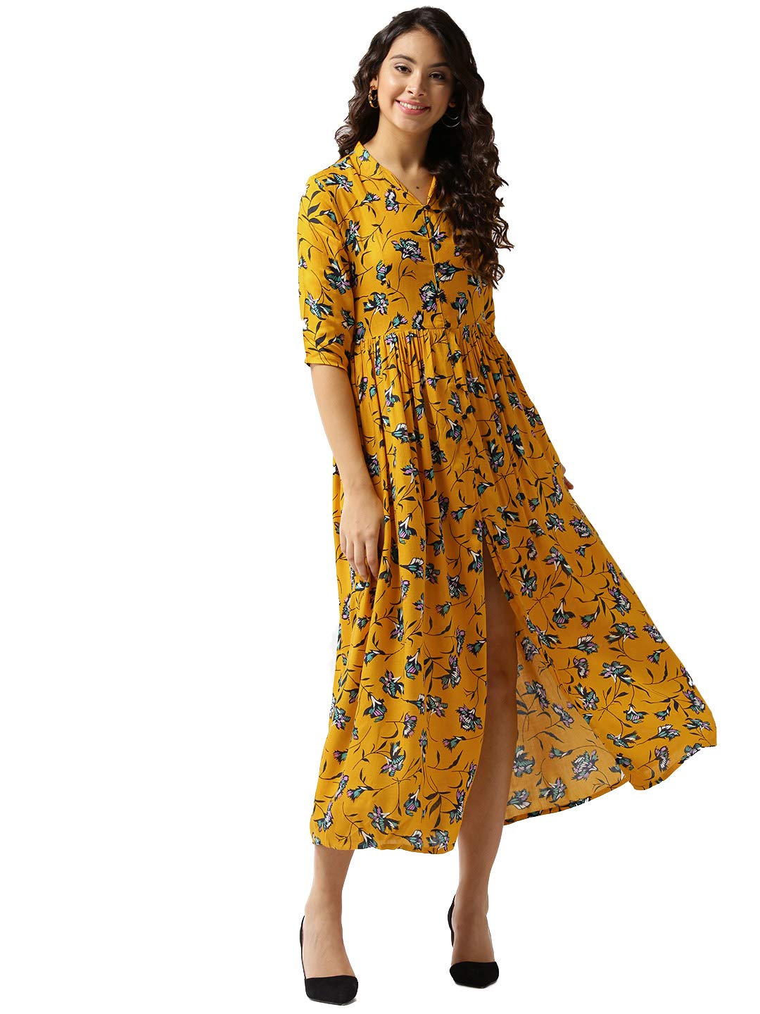 global desi yellow maxi dress Buy Citrus Burst maxi dress Online In India at Global Desi FW23GA174MXRY_Orange
