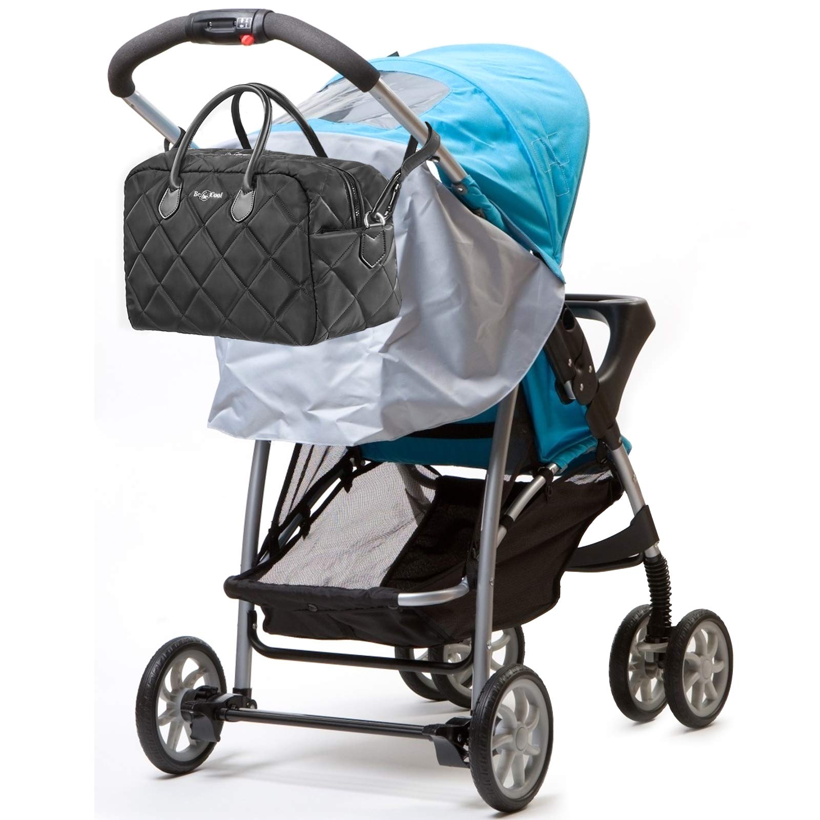 Borsa Portatile Per Cambio Pannolini | Con Tasca Salviette | Impermeabile E Compatta | Per Neonati In Viaggio | Rosa Polvere - Foto 9