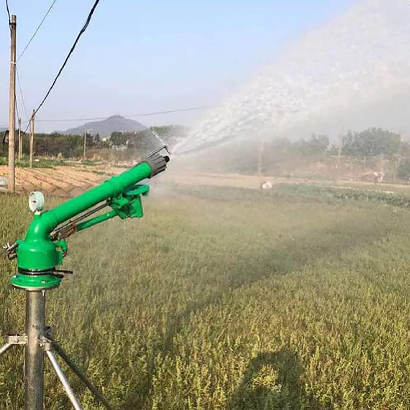 Farm Bewässerungssprinkler – 5,1 cm Impact Rasensprinkler, verstellbare Höhe 0°-48°, 360° Drehung für Garten & Obstgarten Bewässerung