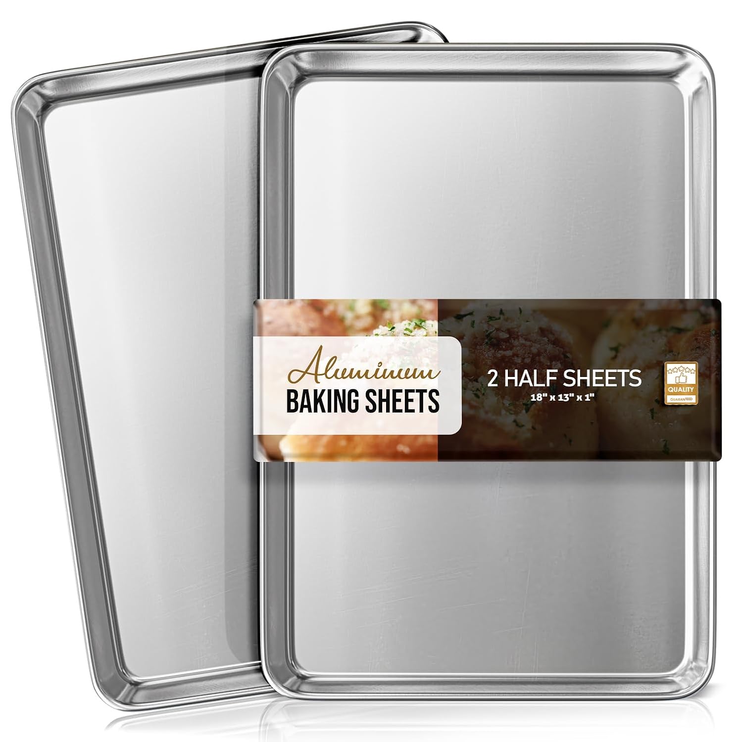 Buy Eatex Aluminum Baking Sheet Set, 2 Pack Cookie Sheet Set, Steel