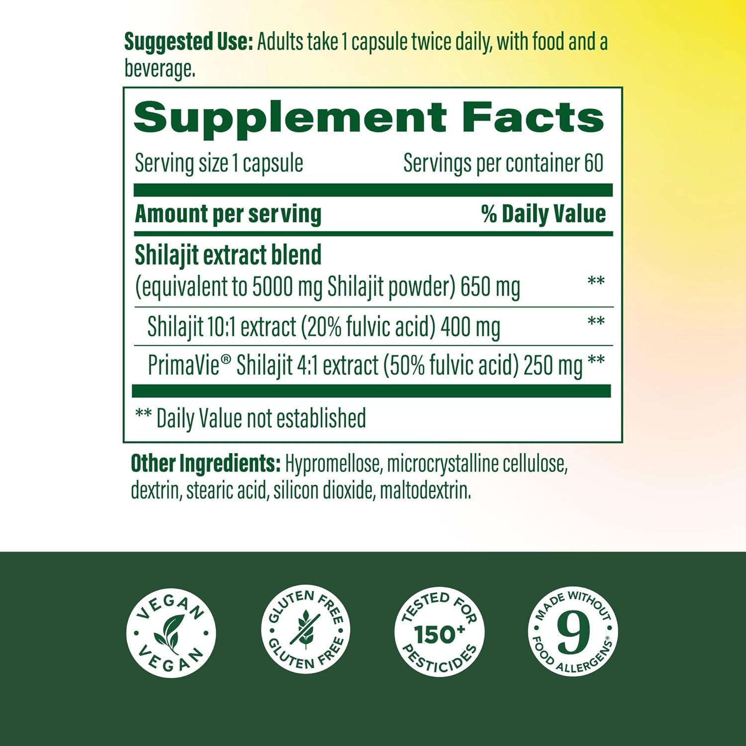 MegaFood Shilajit 10,000mg with Fulvic Acid - Shilajit for Men & Women - May Help Support Healthy Testosterone Levels, Muscle Strength & Energy Levels - Vegan, Gluten Free, 60 Capsules, 30 Day Supply