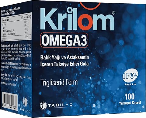 Krilom Omega 3 100 Kapsül Balık Yağı ve Astaksatin Ekstresi