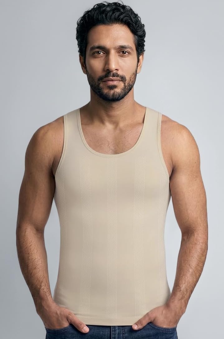dermawear Men Zenrik High Compression Shapewear Vest for Chest and Abdomen