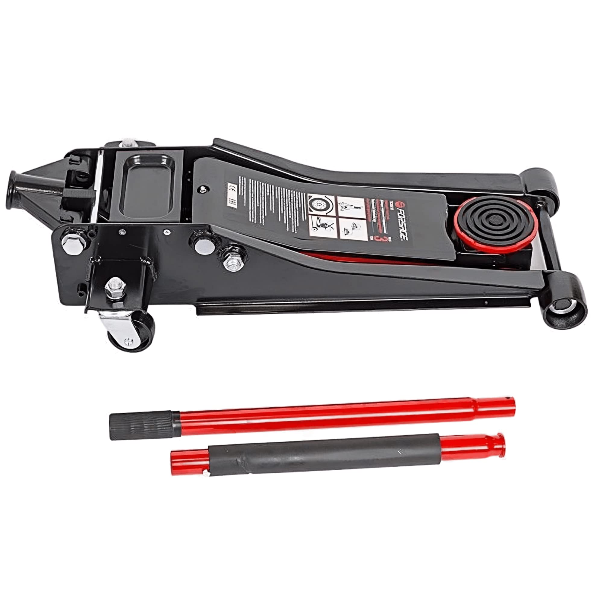 FORSAGE Hydraulic Lifting Jack Reinforced Low Profile with Rubberized Handle Pad 3t