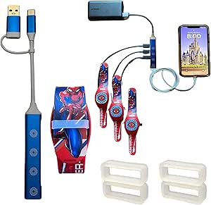 Kaizen Kreations MultiCharger for MagicBand+, MagicBand + &amp; Magic Band Compatible with FuelRod and Other External Battery. Disney World Accessories for Trip to Disneyland or Cruise (USB-A, 1-Pack)