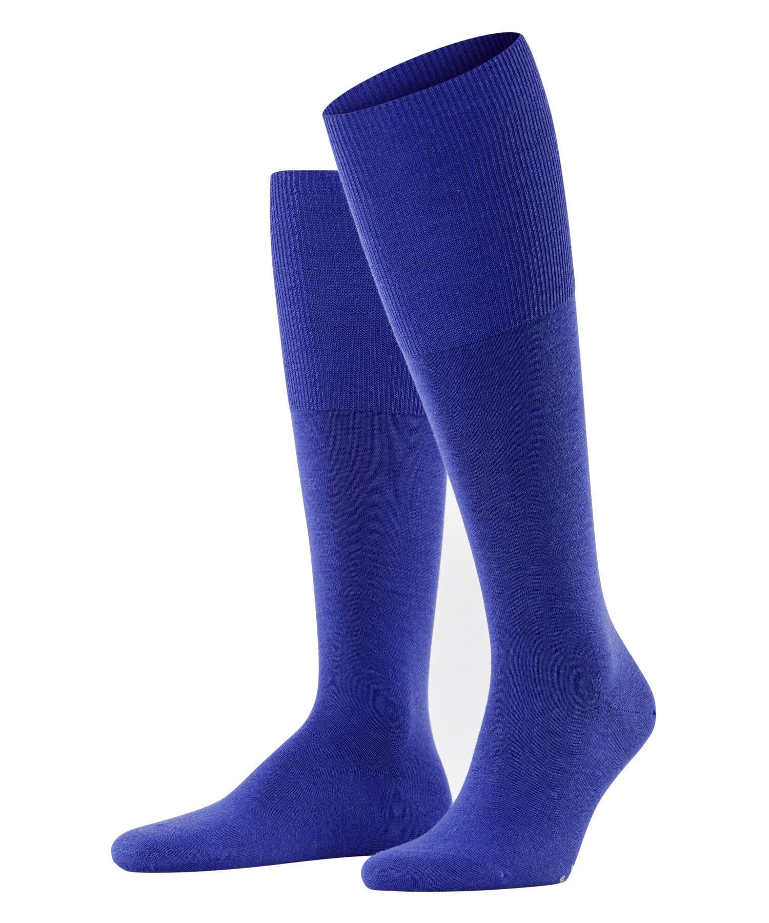 Falke Men's Blue Sapphire 6055 Airport M Kh Wool Cotton Long Plain 1 Pair Knee-High Socks, 5.5-6.5