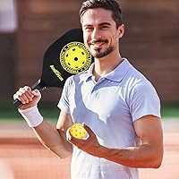 Vista 5 de Amicoson Paletas de pickleball - Juego de 4 paletas de madera, bolas para interiores y exteriores, agarre ergonómico, 8 bolas y 1 bolsa de transporte
