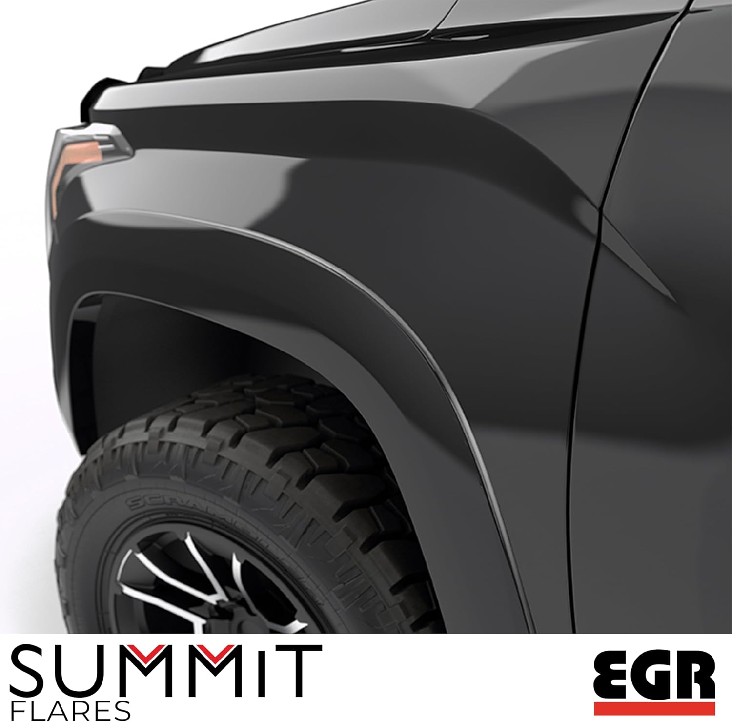 EGR 775404-218-Summit Series Fender Flares - Compatible with 2022-2024 Toyota Tundra - Color Infused Thermoplastic (Color 218 / Midnight Black)