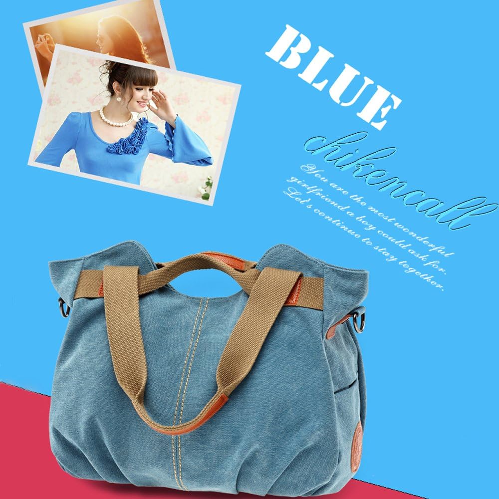 Women Ladies Bags Vintage Hobo Canvas Daily Purse Shoulder Tote Shopper Handbag | Vintage, Canvas, Daily - Image 7