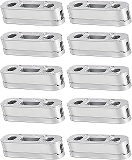 Gedotec Korpusverbinder aus Metall selbstspannend – 10 Paar Möbelverbinder 40 x 10 x 9,3 mm – verdeckter Slide On Verbinder inkl. Aushängesicherung – Einhänge-Verbinder für Bett und Möbel