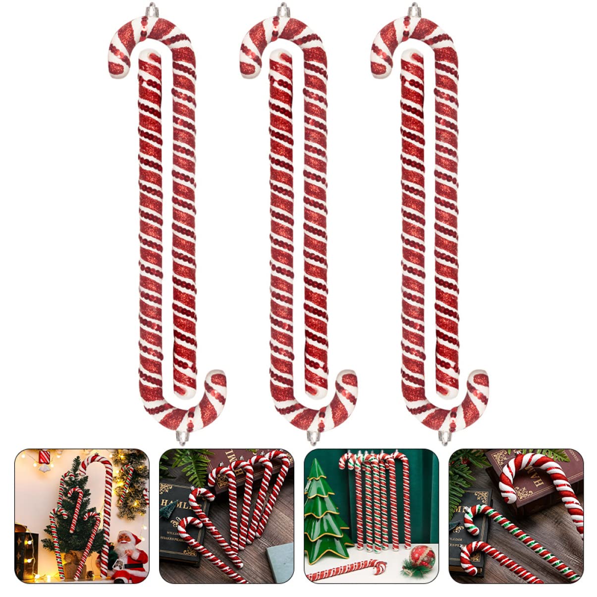 PRETYZOOM 3 Juegos Adornos para Árbol De Navidad Adornos De Guirnaldas De Jengibre Pegatinas Soporte para Decoraciones De Nieve De Navidad Decoración Navideña 6 Piezas * 3