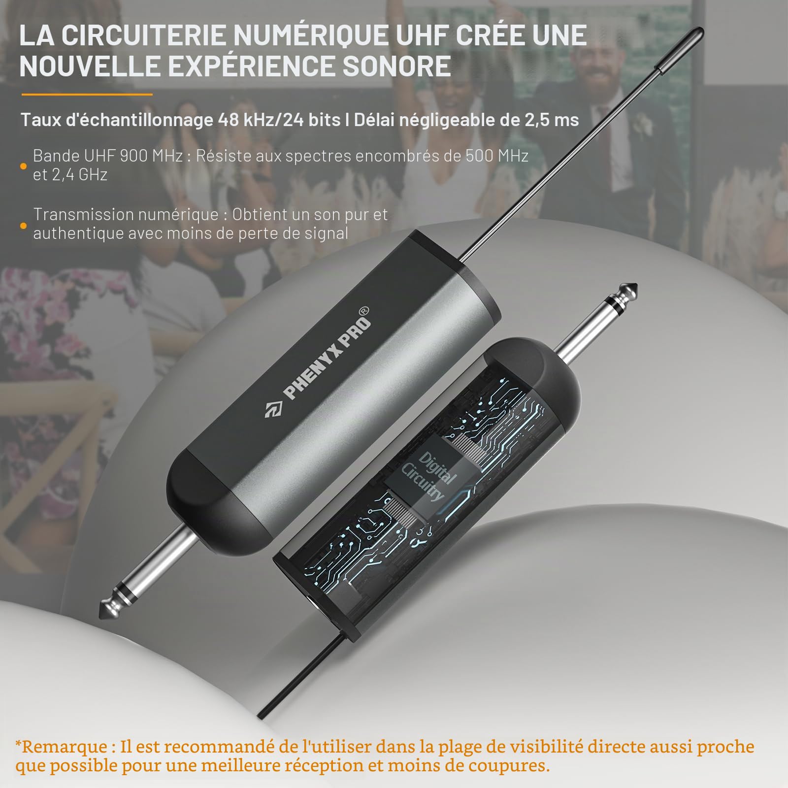 Phenyx Pro Système de micro cravate numérique unique PDP-1-1B