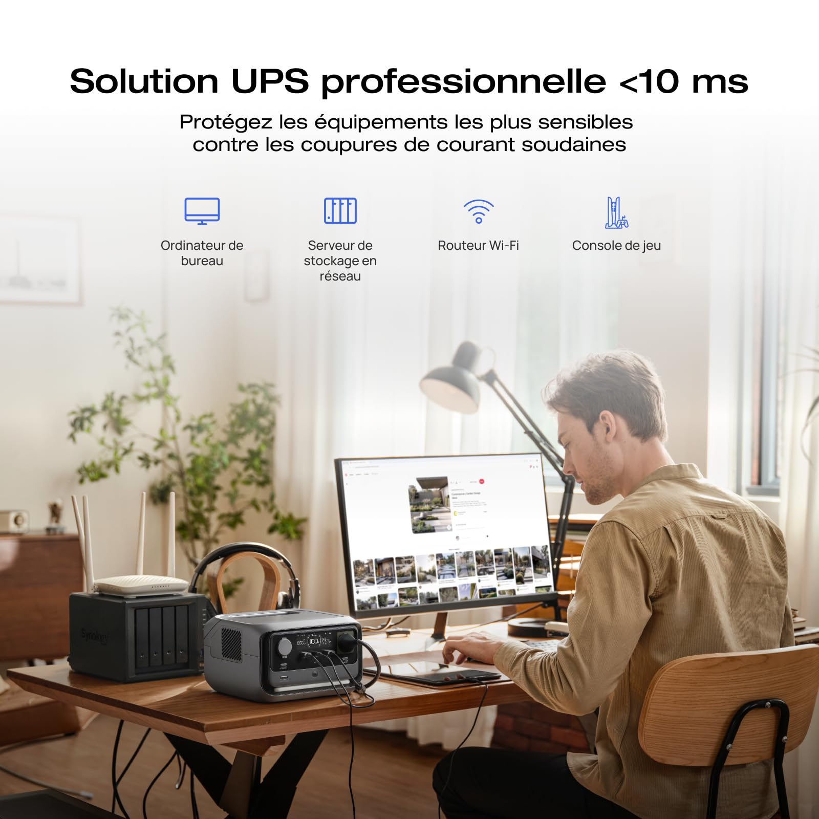 EF EcoFlow RIVER 3 Plus Station électrique portable, batterie LFP 286Wh | autonomie 16h pour appareils <100W, extensible à 858Wh, UPS<10 ms, générateur solaire pour camping et camping-car