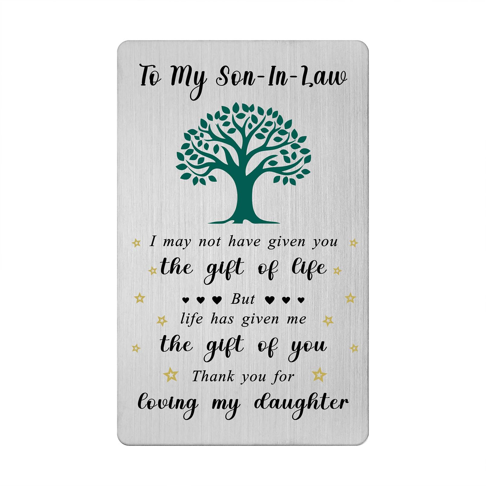 Viayen Son In Law Father's Day Card - Son In Law Birthday Wedding Christmas Valentines Day Easter Cards for Men