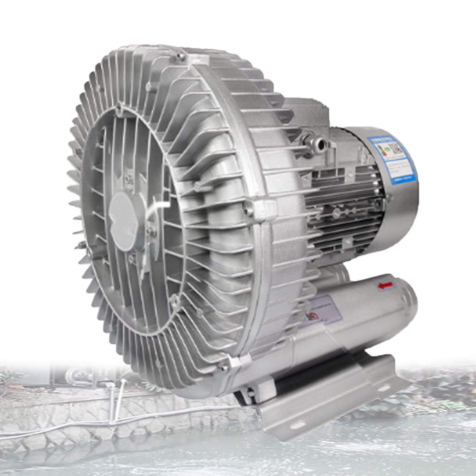 Pvxa High-Pressure Vortex Ring Blower, Industrial Vacuum Pump, with Motor Speed,7500w Vortex Blower,for Sewage Aeration Aquarium Fish Pond ThreePhase-4000W/5.36HP