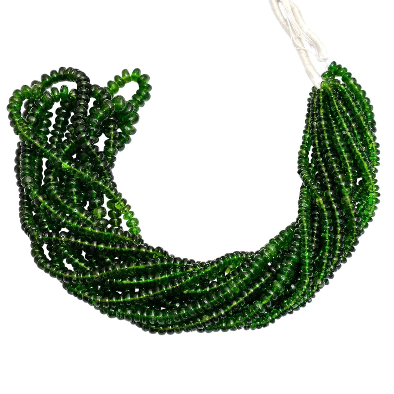 Diopside chromifère en fil de 40 cm pour création de colliers