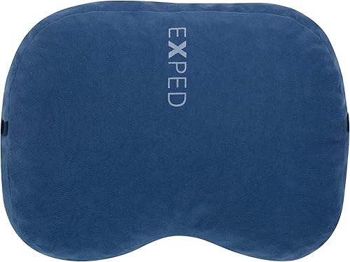 DeepSleep Pillow  Almohada de campamento suave y súper afelpada  Almohada ergonómica  Almohada suave para acampar, azul marino, mediano