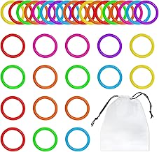 100 pcs d'anneau de livre en plastique anneaux à feuilles mobiles, anneau de reliure de couleur, anneau de carte de compte à main, snap cercle de livres, avec 1 sac de rangement (28mm)