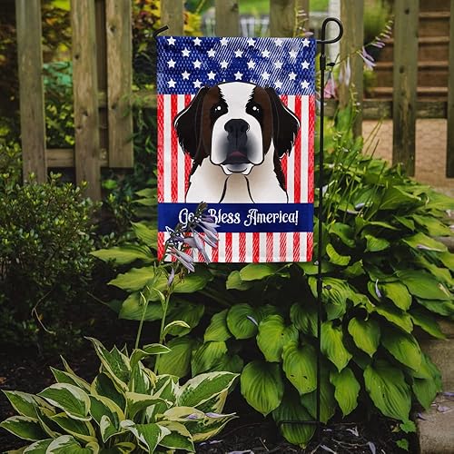 Vista 482 de Caroline's Treasures BB2171GF American Flag and Border Collie Garden Flag Mailbox Flag Decorative Yard Flag Banner Outside Patio Artwork Yard Flower