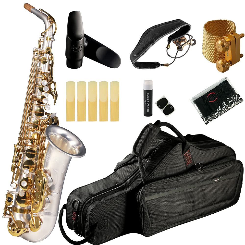 Rollins Saxophone alto RSA-X9,E flat Selmer 54-Key,Matière laiton,or+Argent