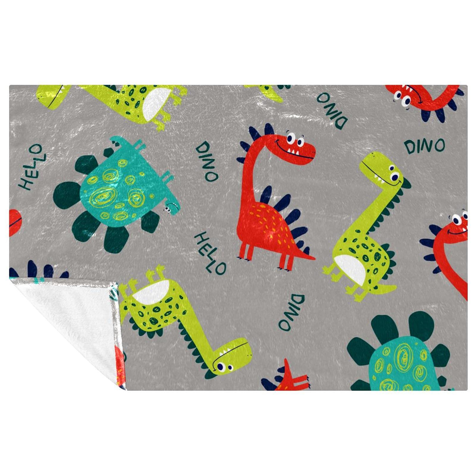 Couverture dinosaure douce pour des moments cocooning chaleureux en famille 150x100 cm
