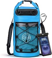 Vista 10 de STOVER 5/10/25/30/40/55L Waterproof Dry Bag- Roll-Top Backpack w/Phone Case- Kayaking, Hiking, Camping, Boating- Men/Women