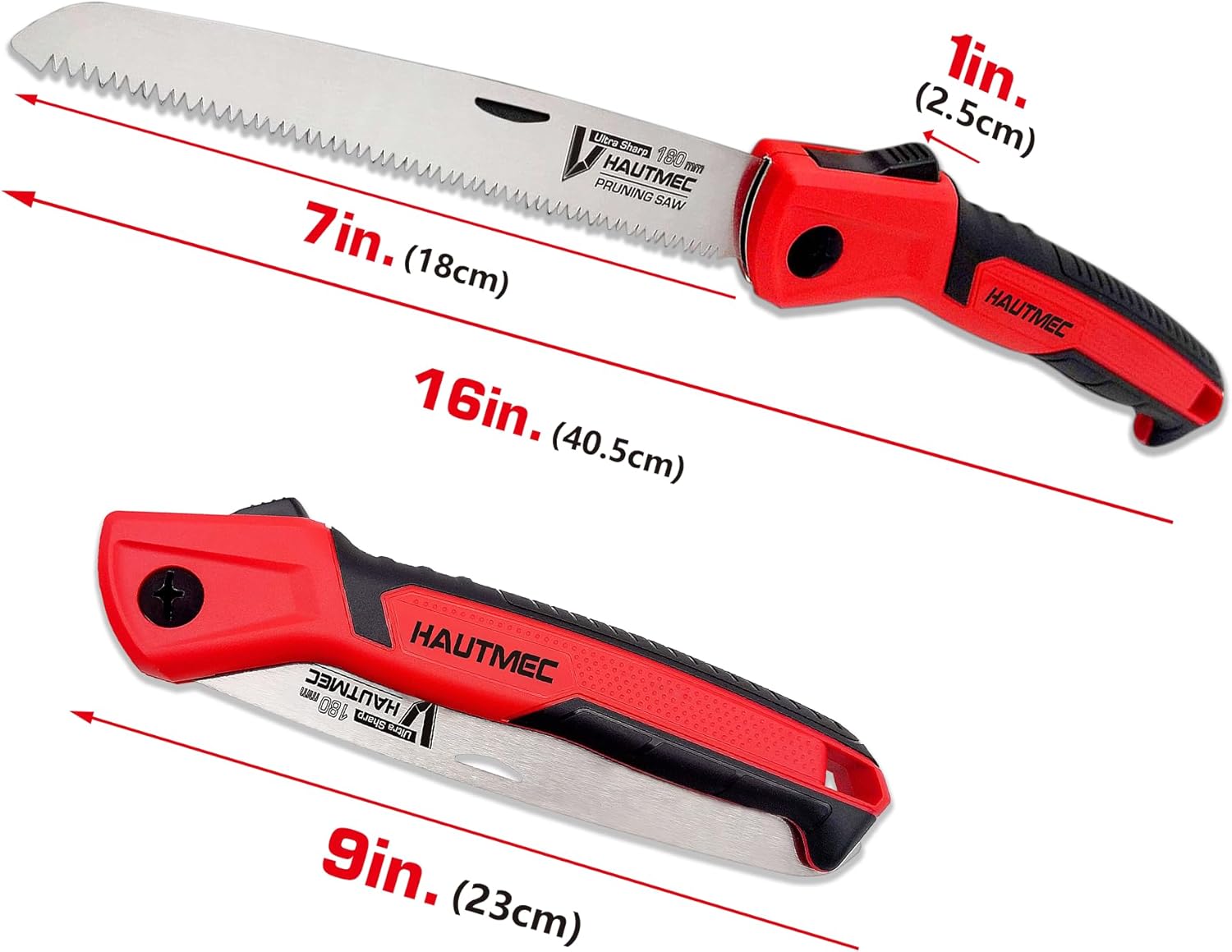 HAUTMEC Heavy Duty Anvil Loppers Bundle with 7 inch Folding Saw