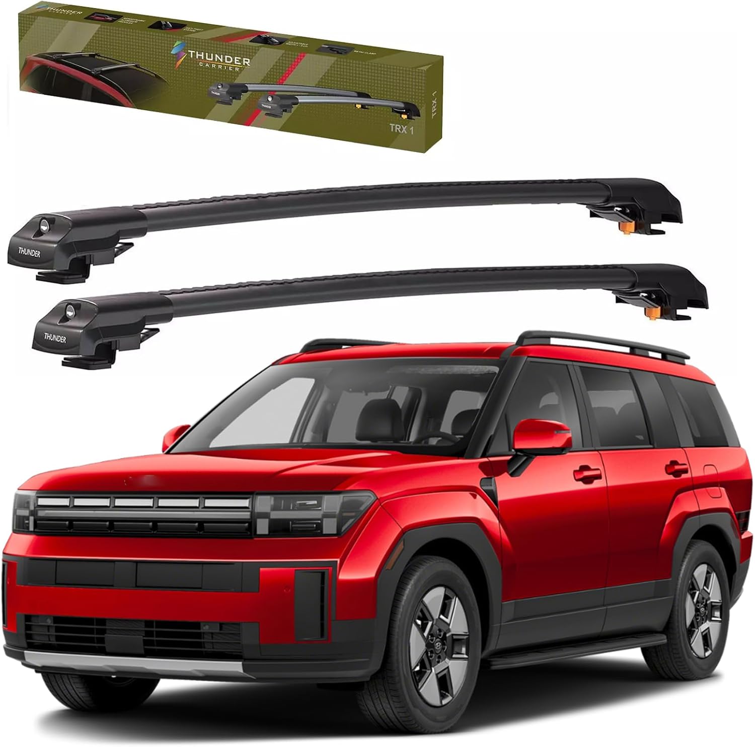 Amazon.com: for Hyundai Santa Fe 2024-2025 Black Aluminum Roof Racks ...