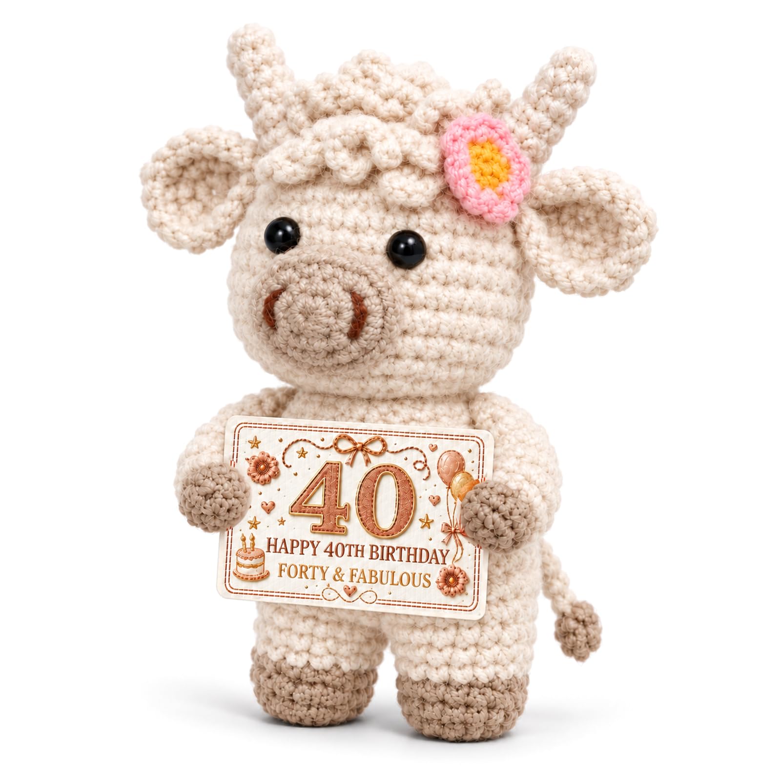 JILLICK 40th Birthday Gifts for Women, Highland Cow Keepsake Ornament