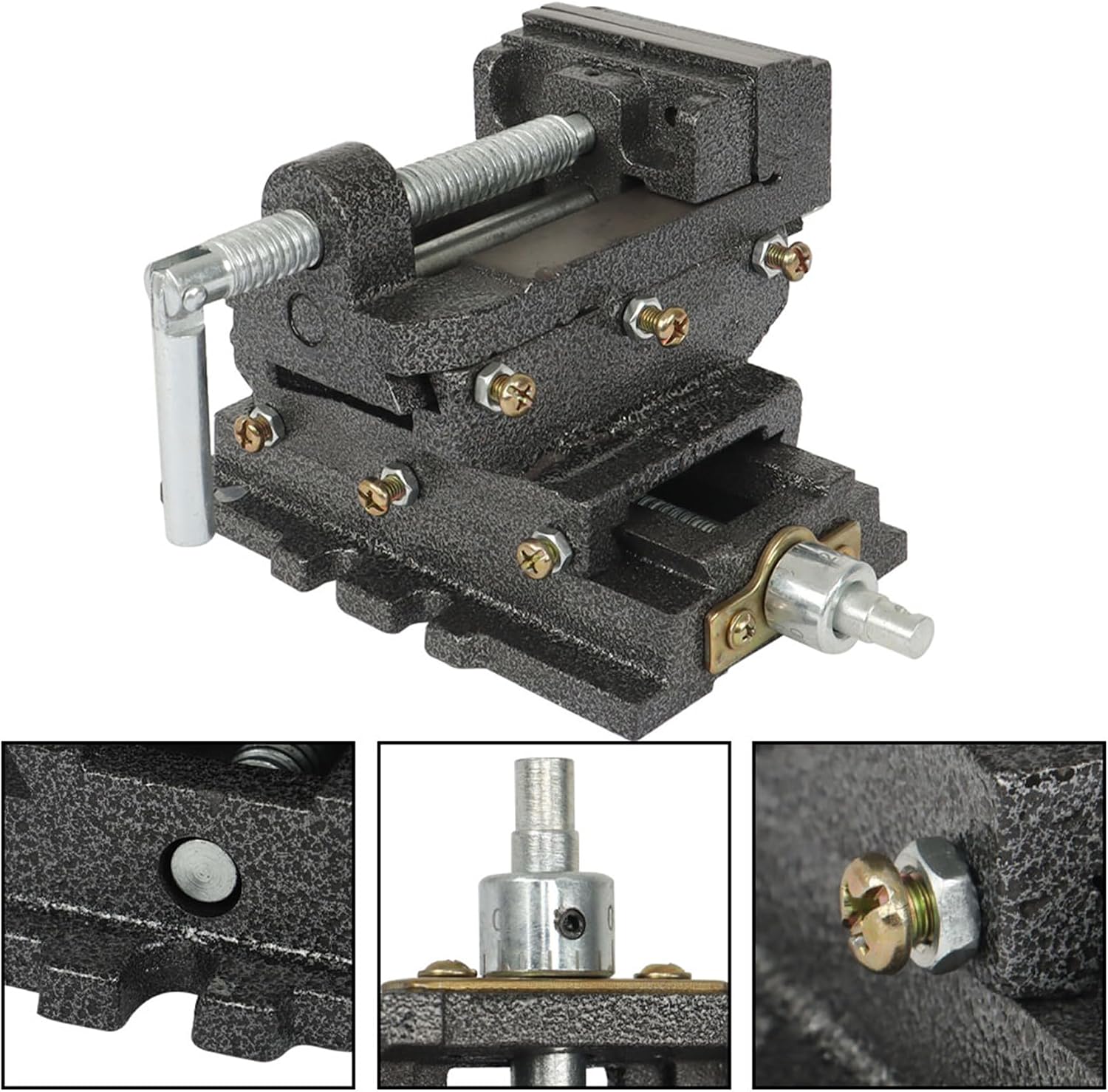 3 inch Cross Slide Vise 2 Way X-Y Heavy Duty Cross Slide Vise Clamp Machine for Metal Milling