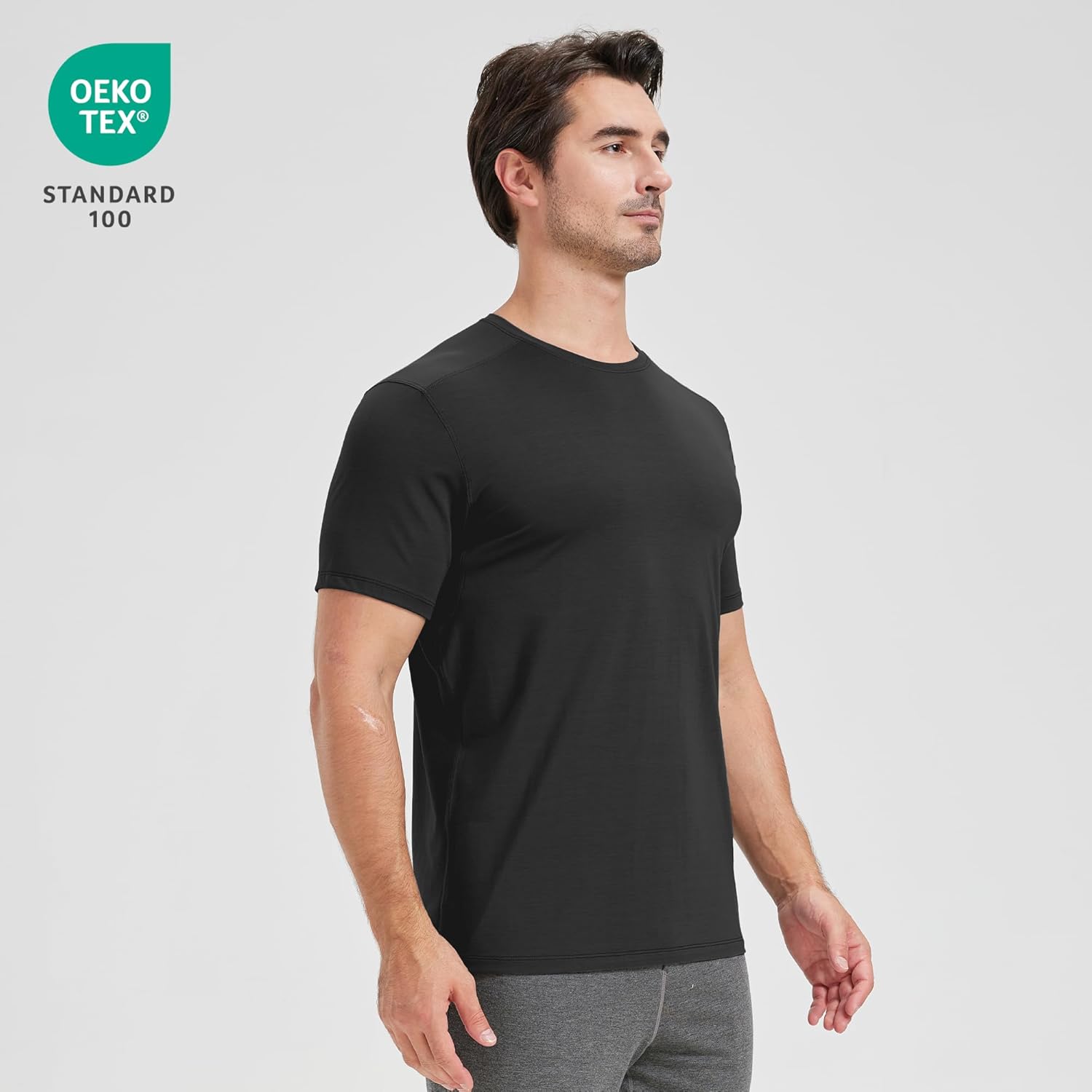 netdraw Men's Bamboo Viscose Athletic Shirt Lightwieht Cooling Moisture Wicking Workout Running Hiking Fitness T-Shirt - Image 2