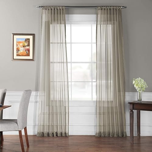Miniatura 6 de HPD Half Price Drapes SHCH-VOL3-96-PR - Par de cortinas traslúcidas de gasa de poliéster (2 paneles), 50 pulgadas de ancho x 96 pulgadas de largo,