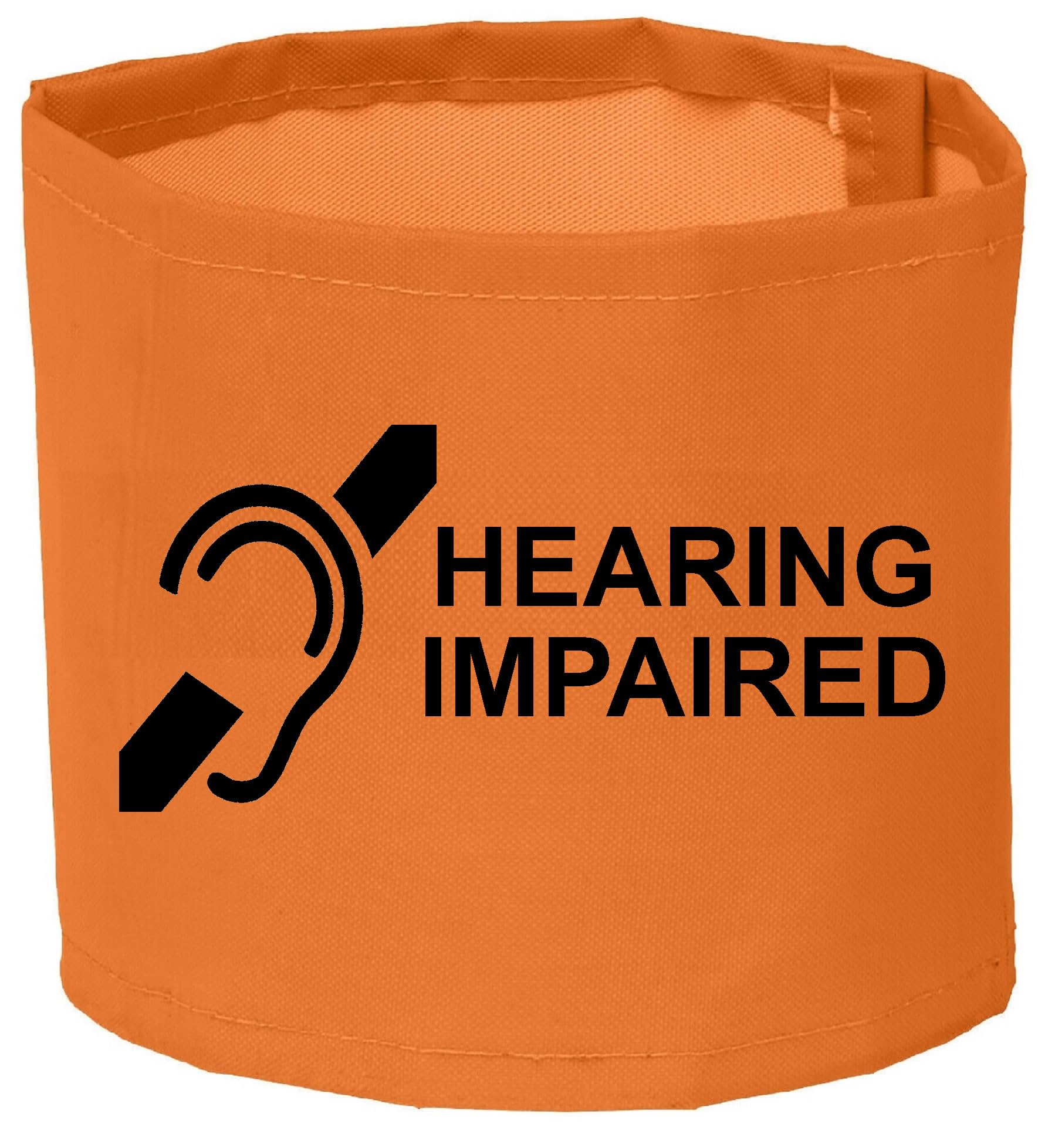 HEARING IMPAIRED Armband 5Colours 2 Lengths 18" x 4" and 22" x 4" (Orange, 18" x 4")
