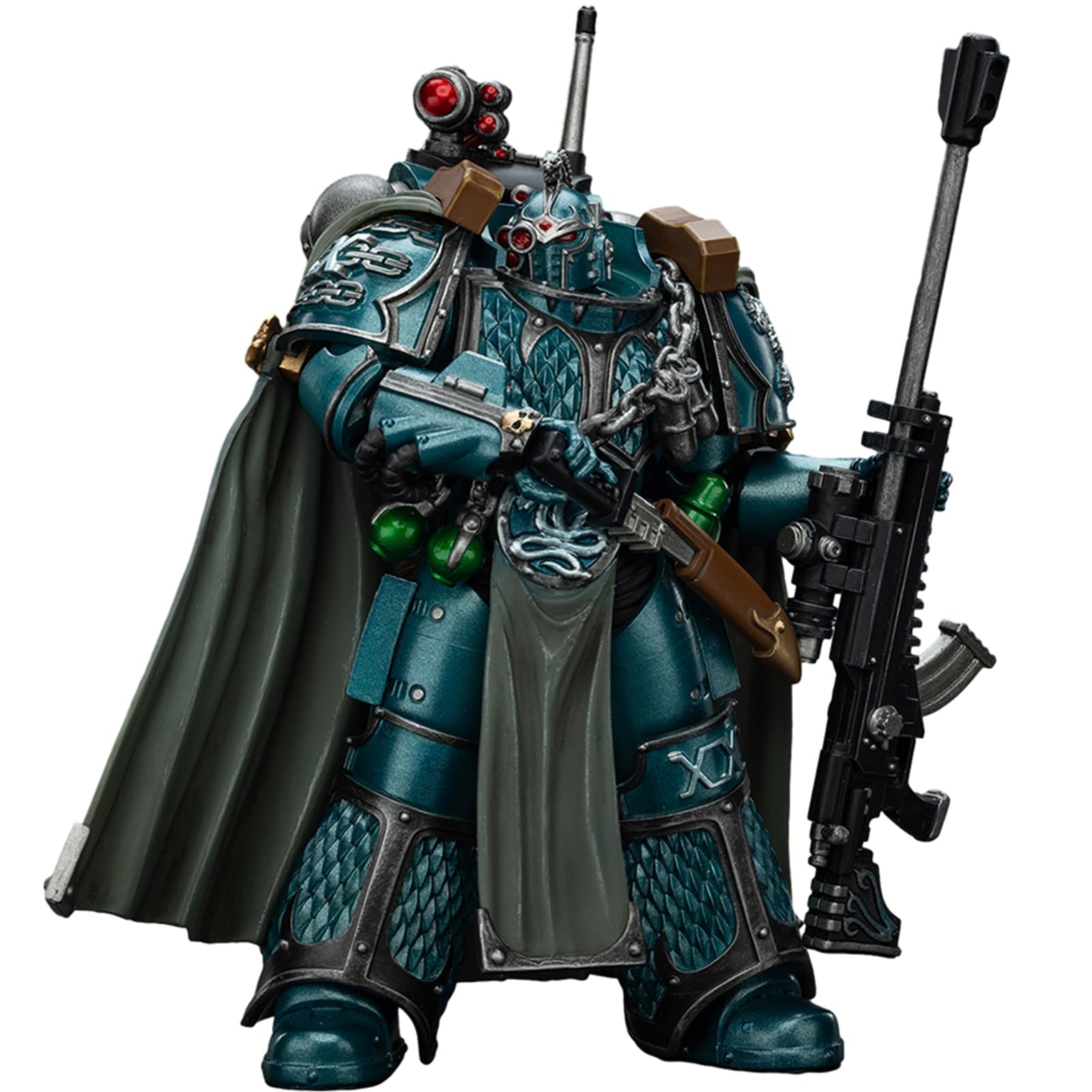 JOYTOY Warhammer 40k Alpha Legion Exodus 'The One who is Many’With Sniper Rifle And Power Dagger 1/18 Action Figure Collect And Display Model