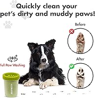 Vista 4 de Dexas MudBuster - Limpiador portátil para patas de perro, solución de limpieza grande verde para suministros premium para mascotas