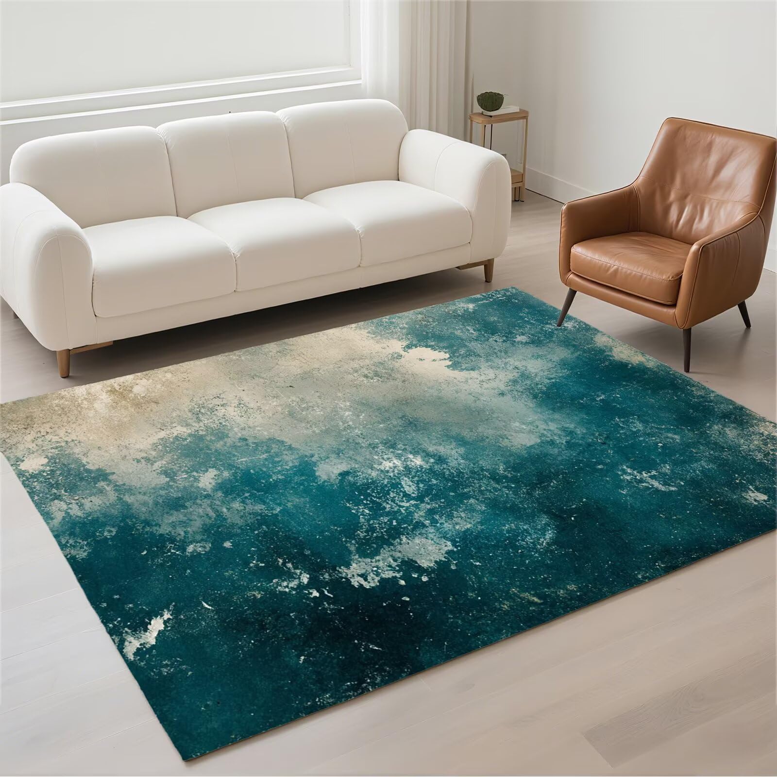 Tapis de couloir moderne 140x200 lavable pour une salle à manger sans taches