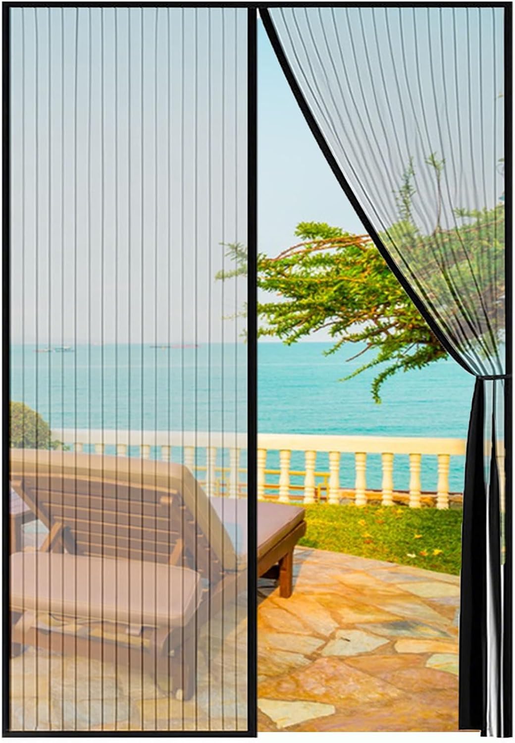 Magnetic Screen Door - Fit for Door Size:36 x 82 Inch, Screen Itself Size:38"x83", Hands Free Mesh Partition,Heavy Duty Curtain Keeps Bugs Out, Frame Hook & Loop, Pet and Kid Friendly Size: Screen 38x83" - Fits Door 36x82"