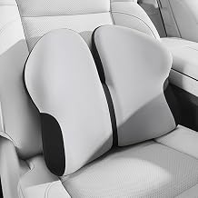 BEBAS Ergonomic Lumbar Support Pillow for Car, Memory Foam Back Support for Lower Back Pain Relief, Comfort Lumbar Cushion for Driving, Fixed Ring Lumbar Pillow for Car Seat, Office Chair -Gray