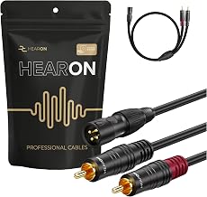XLR a RCA Cavo Audio Spina XLR 3-Pin Maschio a 2x Spina RCA Cinch Sdoppiatore Y Sbilanciato Mixer Altoparlante 3m Rame OFC