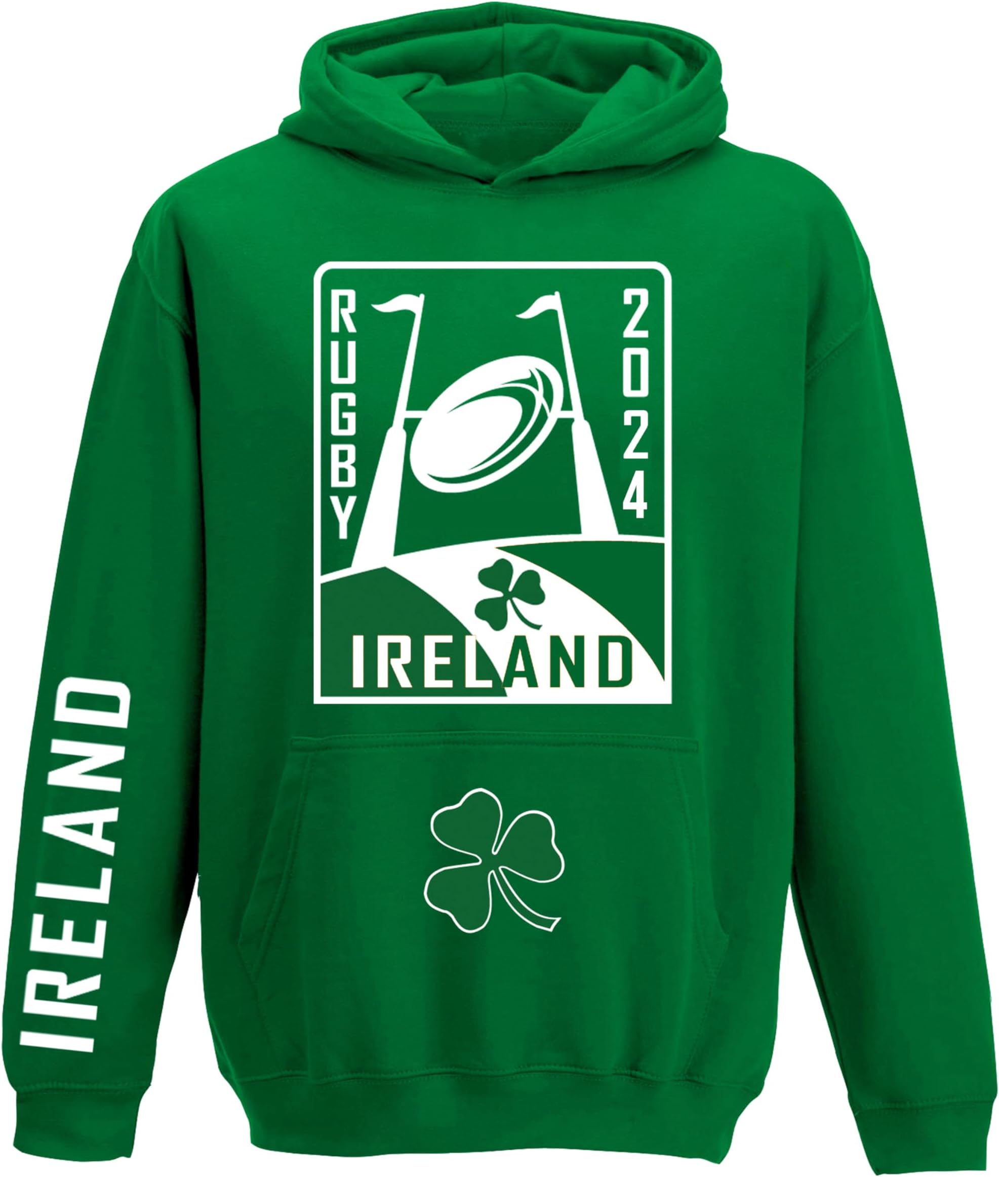 2022 Rugby Hoodie Available For Many Competing Nations Childrens 1/2yrs To Adult 5XL (Large 44", Ireland Green)