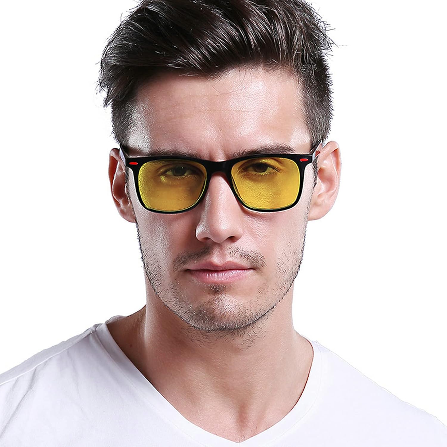 laureles 2023 Fashion Full Reader Polarized Night Vision Sunglasses Men Square Yellow Lens Reading Glasses Women