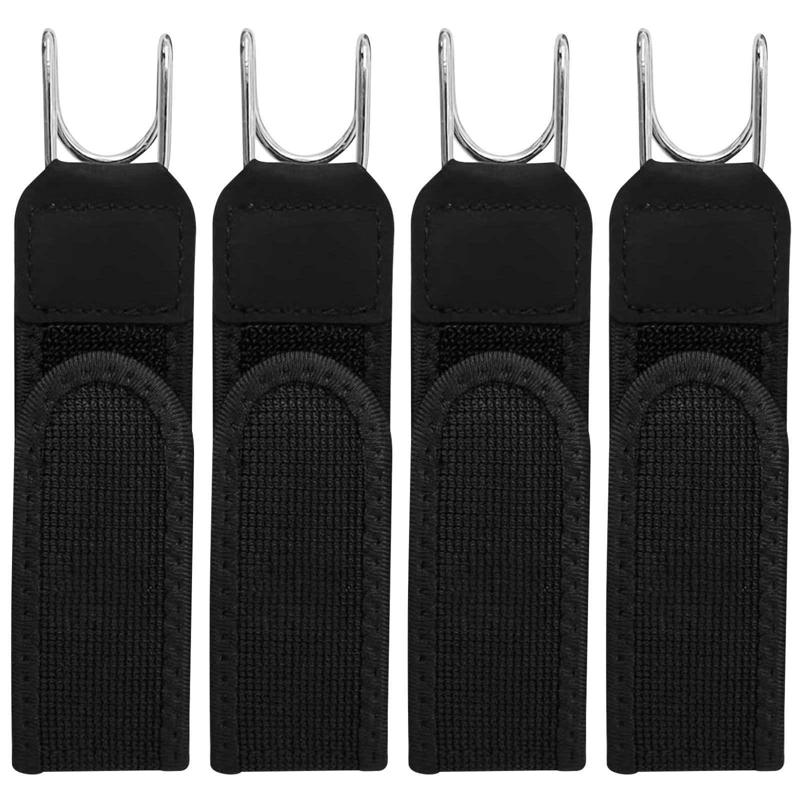 Cintura elastica con accessori in metallo, 4 pezzi, per riporre gli attrezzi da uomo, cintura elastica con gancio per attrezzi, design senza fibbia elastico per lavori all'aperto