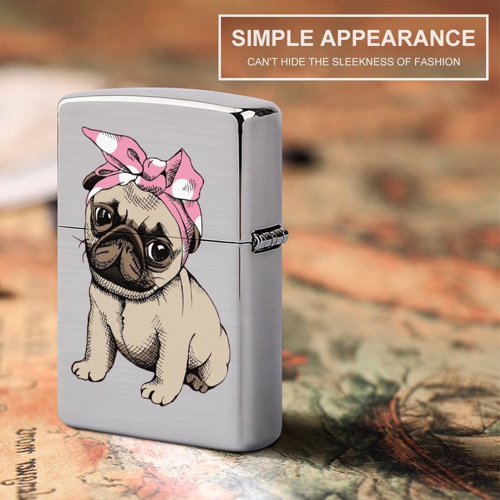 Amazon.co.jp: ZIPPO兼用ケース 萌えグッズ パグ 犬柄 ジッポライター 